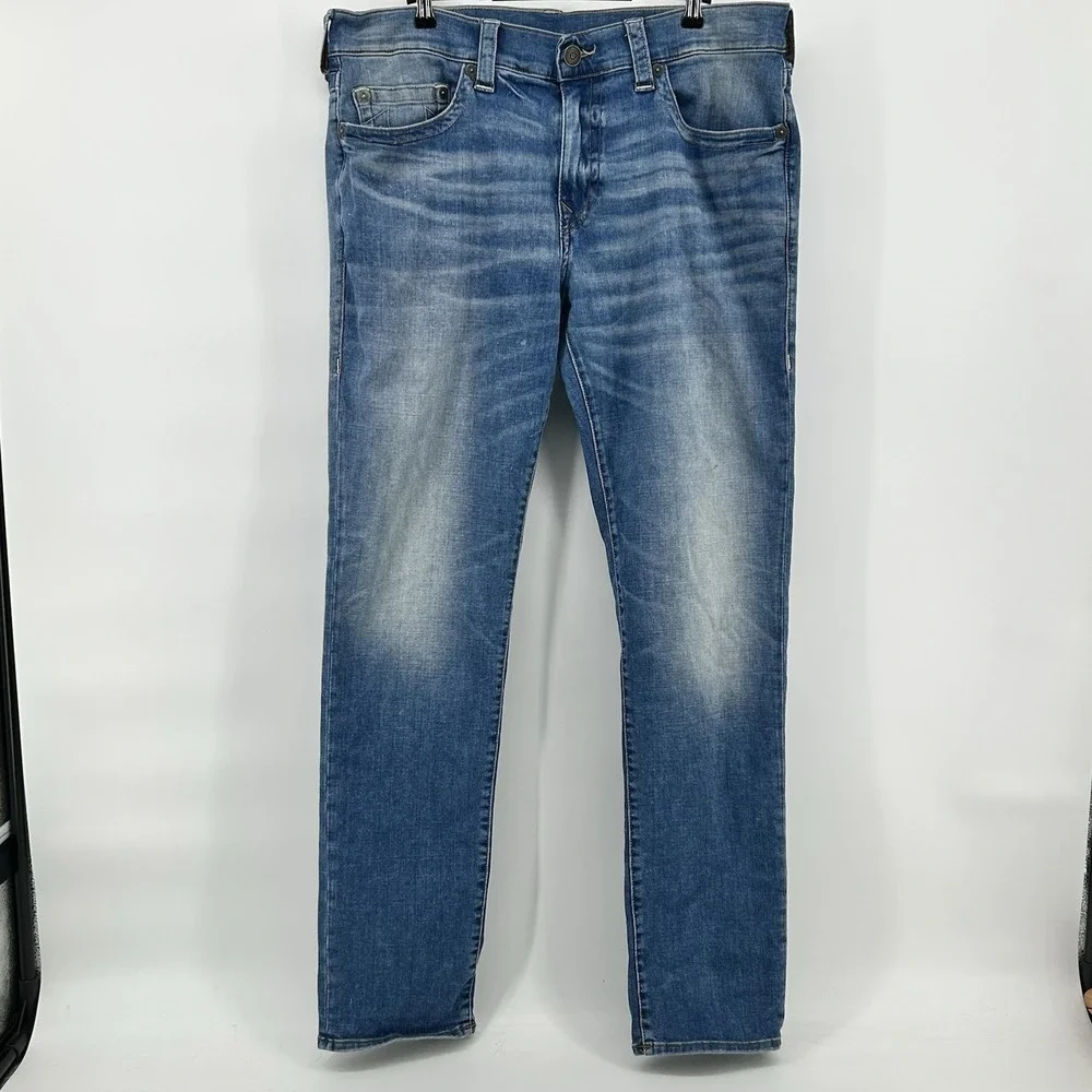 True Religion Rocco Jeans‎ Mens 36x32 Relaxed Skinny Stretch Denim Streetwear